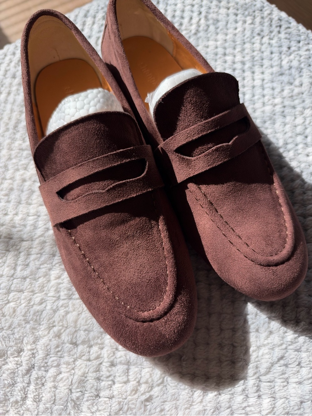 Woman’s Brown Suede Penny Loafers